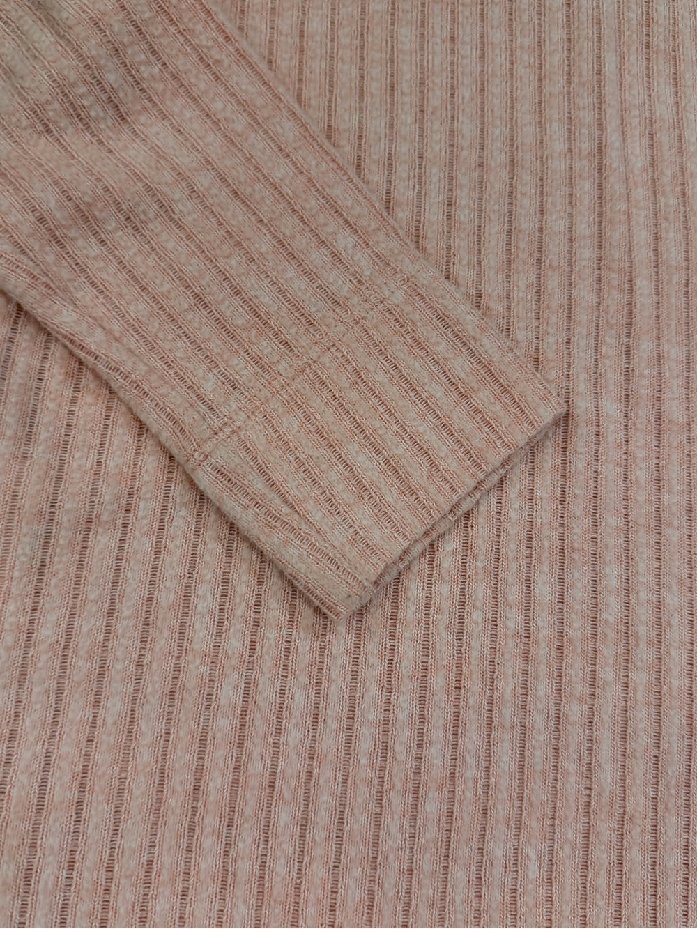 Anthropologie Maeve Light Pink Ribbed Knit Boxy Cowl Neck Sweater - Size XS - Picture 7 of 8